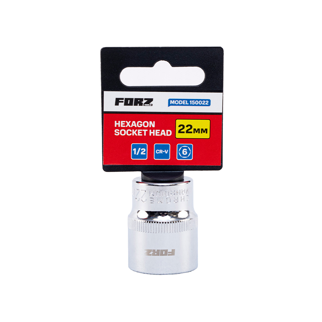 Головка торцевая шестигранная FORZ (1/2), 22 мм, CrV