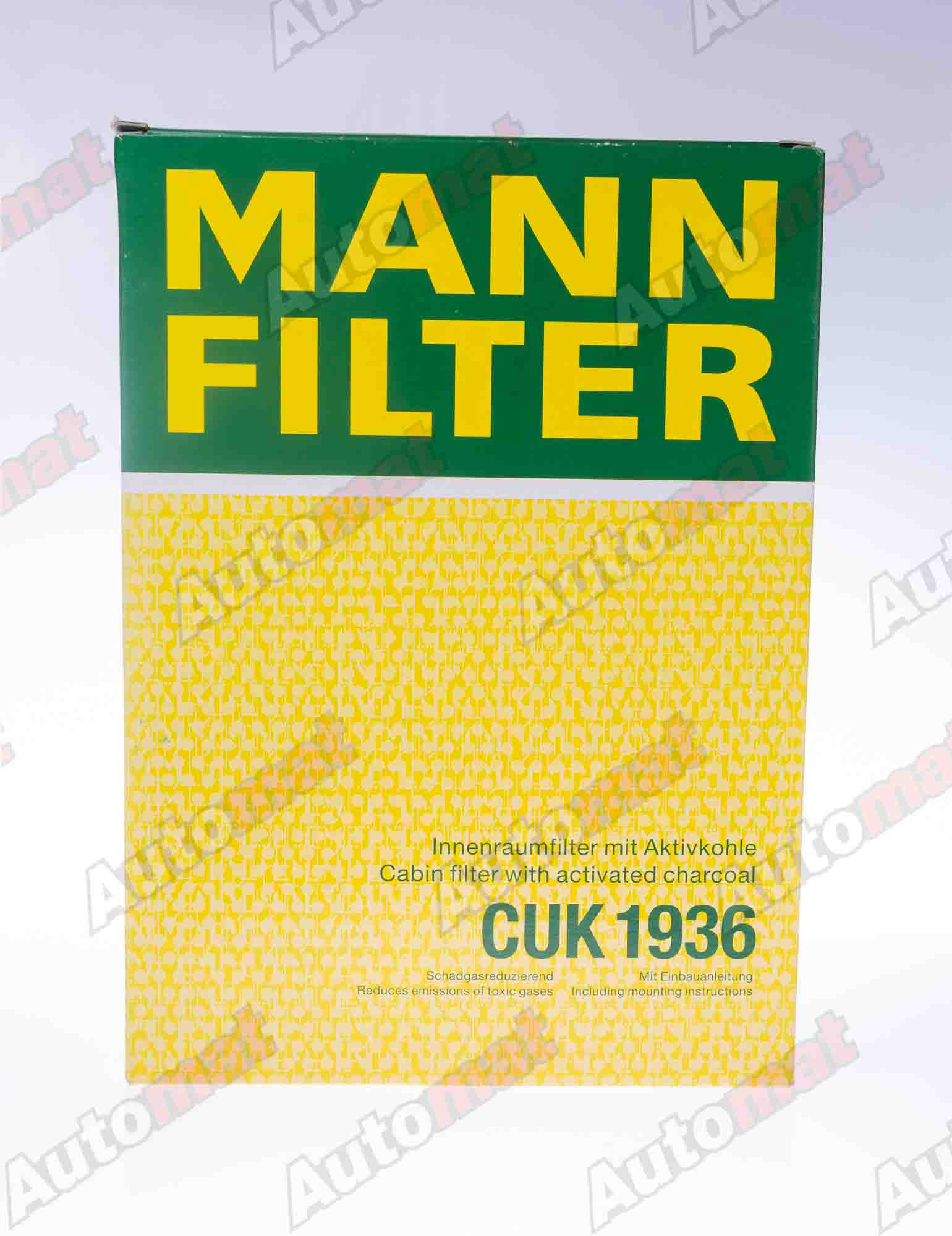 Фильтр салонный MANN-FILTER CUK 1936 / AC-207EX