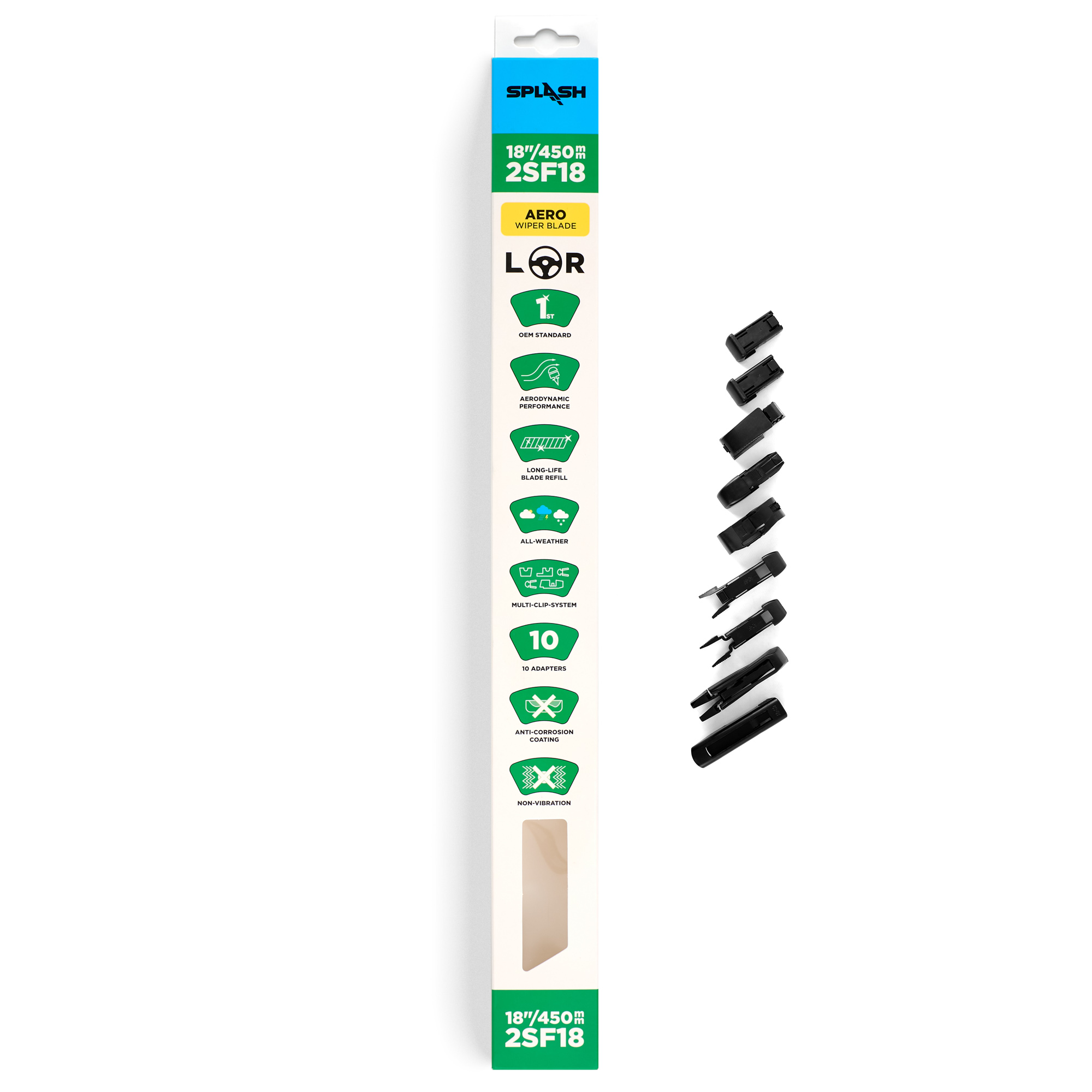 Щетка стеклоочистителя бескаркасная SPLASH 450mm (18") 2SF18