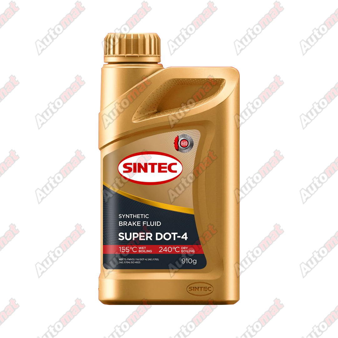 Тормозная жидкость Sintec SUPER DOT-4, 910гр