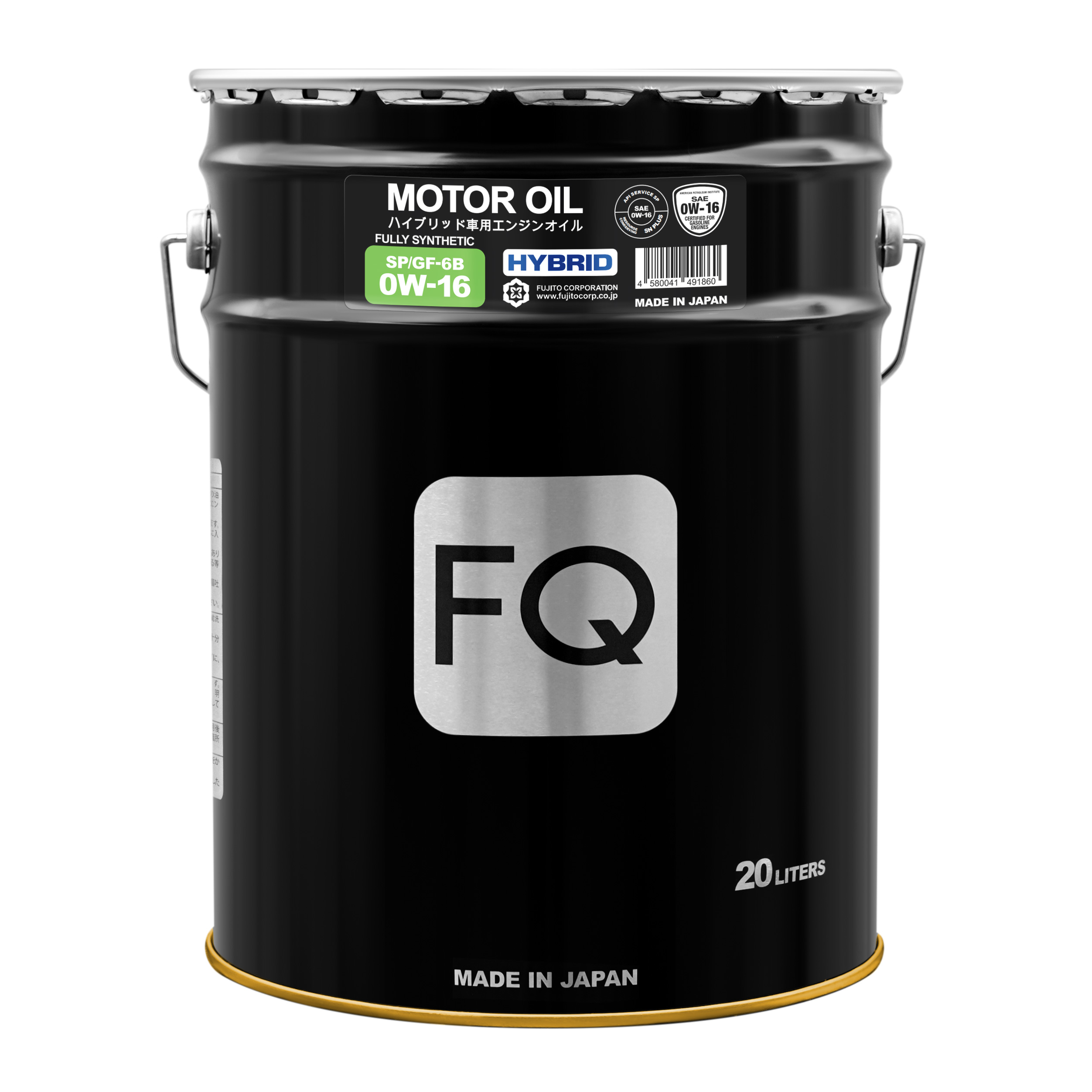 Моторное масло FQ 0W-16 SP/GF-6B FULLY SYNTHETIC, 20л