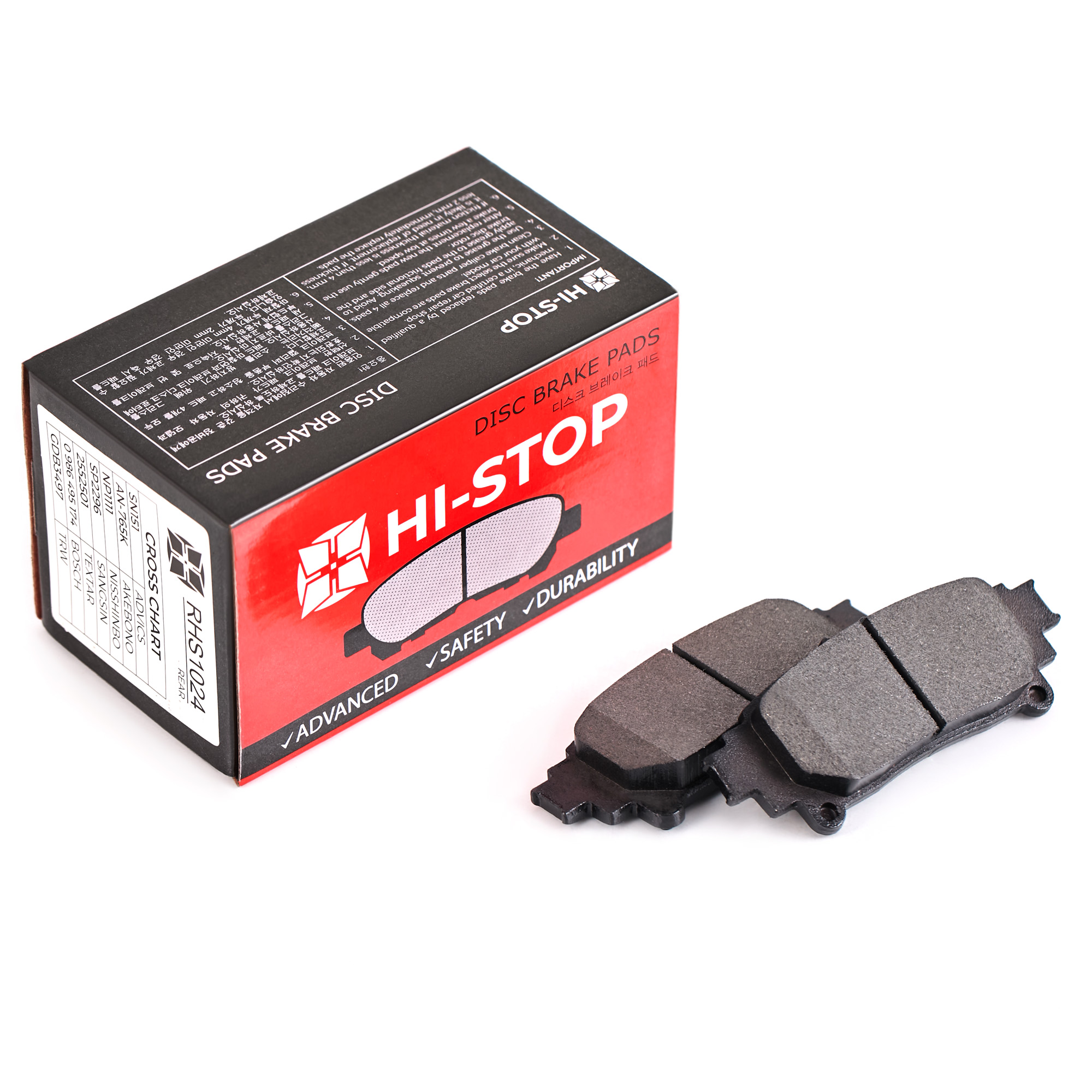 Колодки тормозные дисковые HI-STOP RHS1024 / SN151 / AN-765K / NP1111 / 0 986 494 873