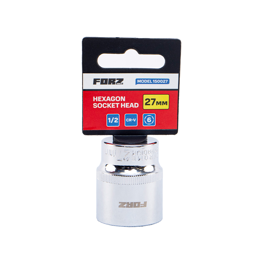 Головка торцевая шестигранная FORZ (1/2), 27 мм, CrV
