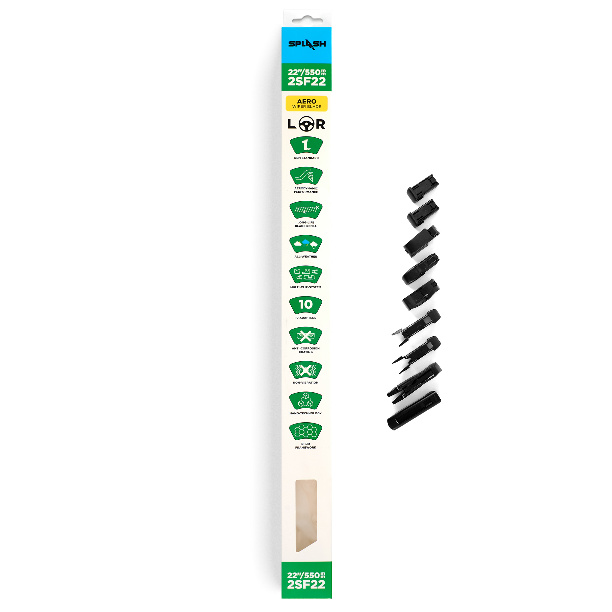 Щетка стеклоочистителя бескаркасная SPLASH 550mm (22") 2SF22