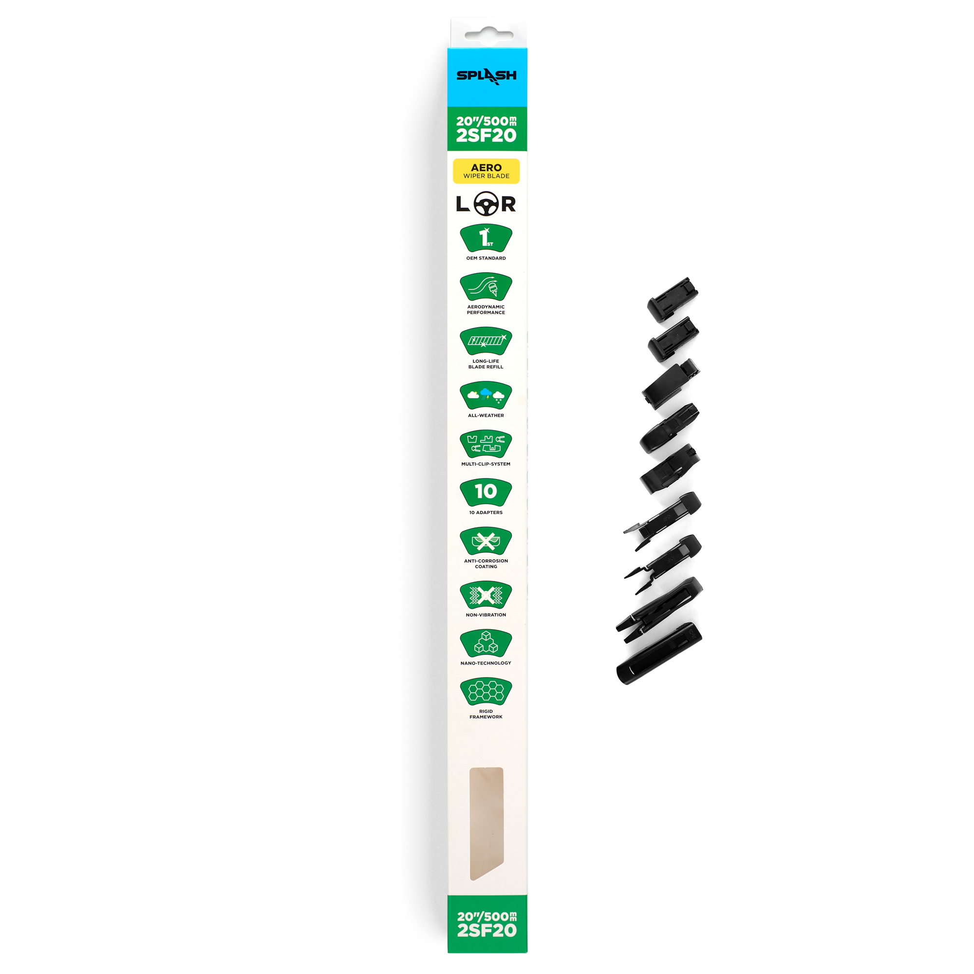 Щетка стеклоочистителя бескаркасная SPLASH 500mm (20") 2SF20