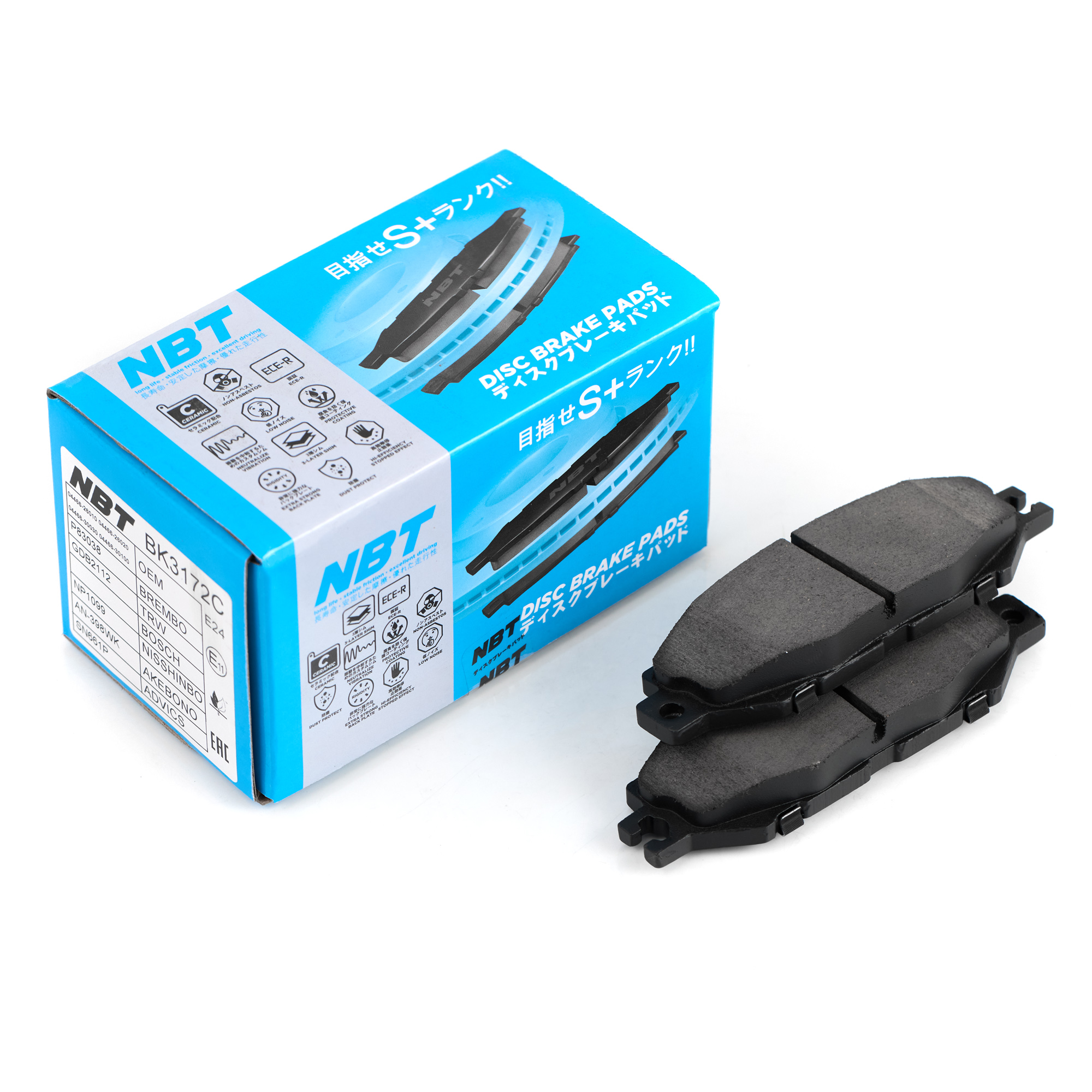 Колодки тормозные дисковые NBT BK3172C / SN661P / AN-398WK / NP1099 / 2178601 / GDB2112 / P83038 / AV828 / GP02125 / D2125M